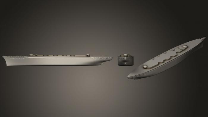 نموذج ثلاثي الأبعاد لآلة CNC السيارات والنقل 3D Battle Ship 01